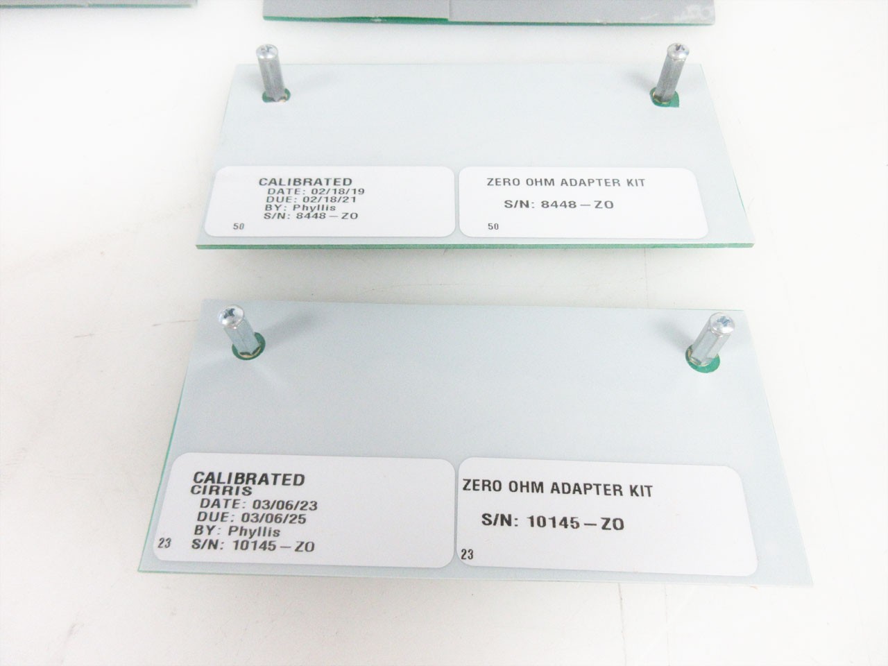 LOT OF SIX CIRRIS ADAPTERS ADPG-50 ADBP-59 ZERO OHM ADAPTER