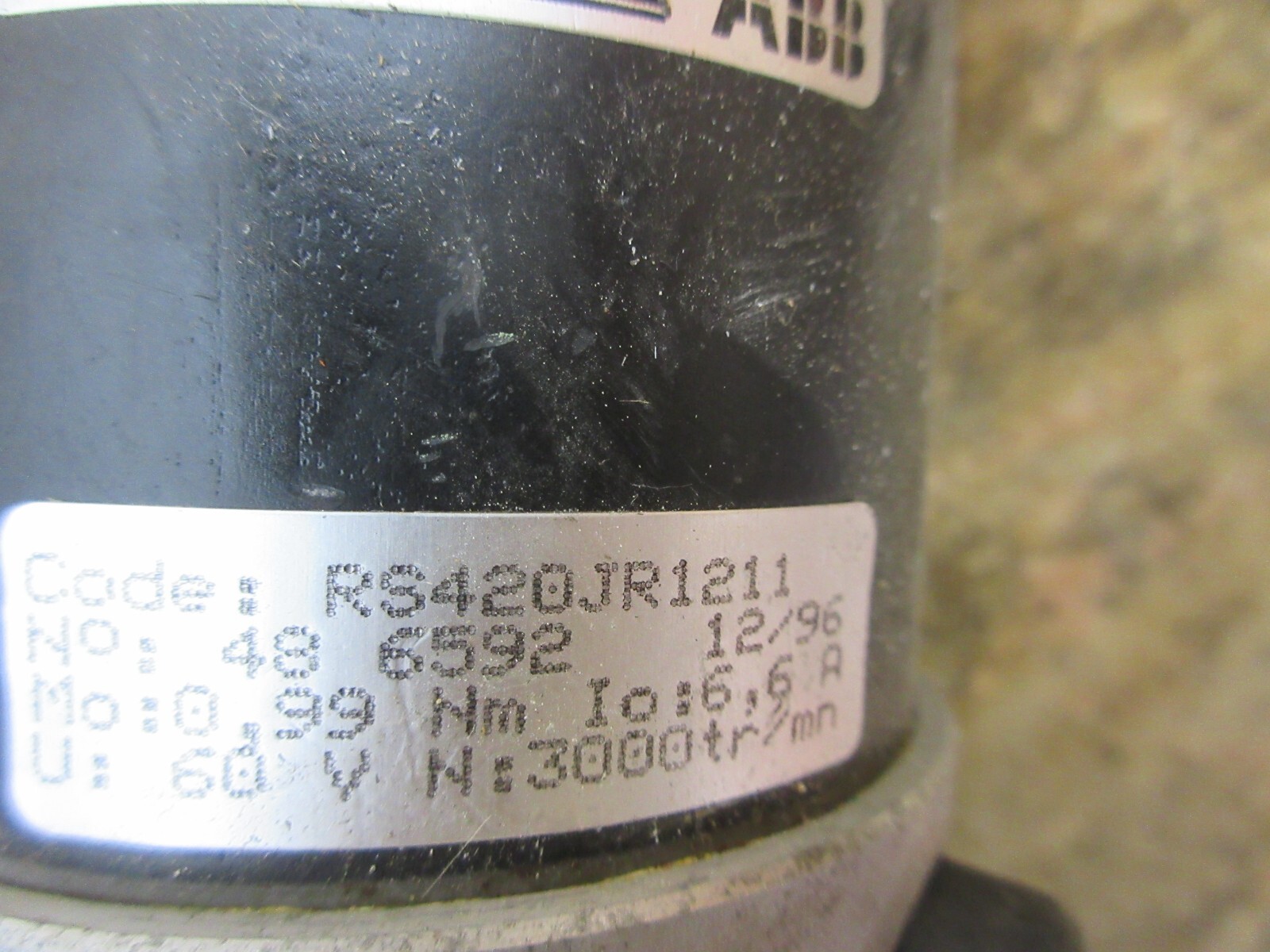 ABB AGIE EDM GEC ALSTHOM MOTOR RS420JR1211 409345 CNC STEGMANN DG 60 K6D GHA-121