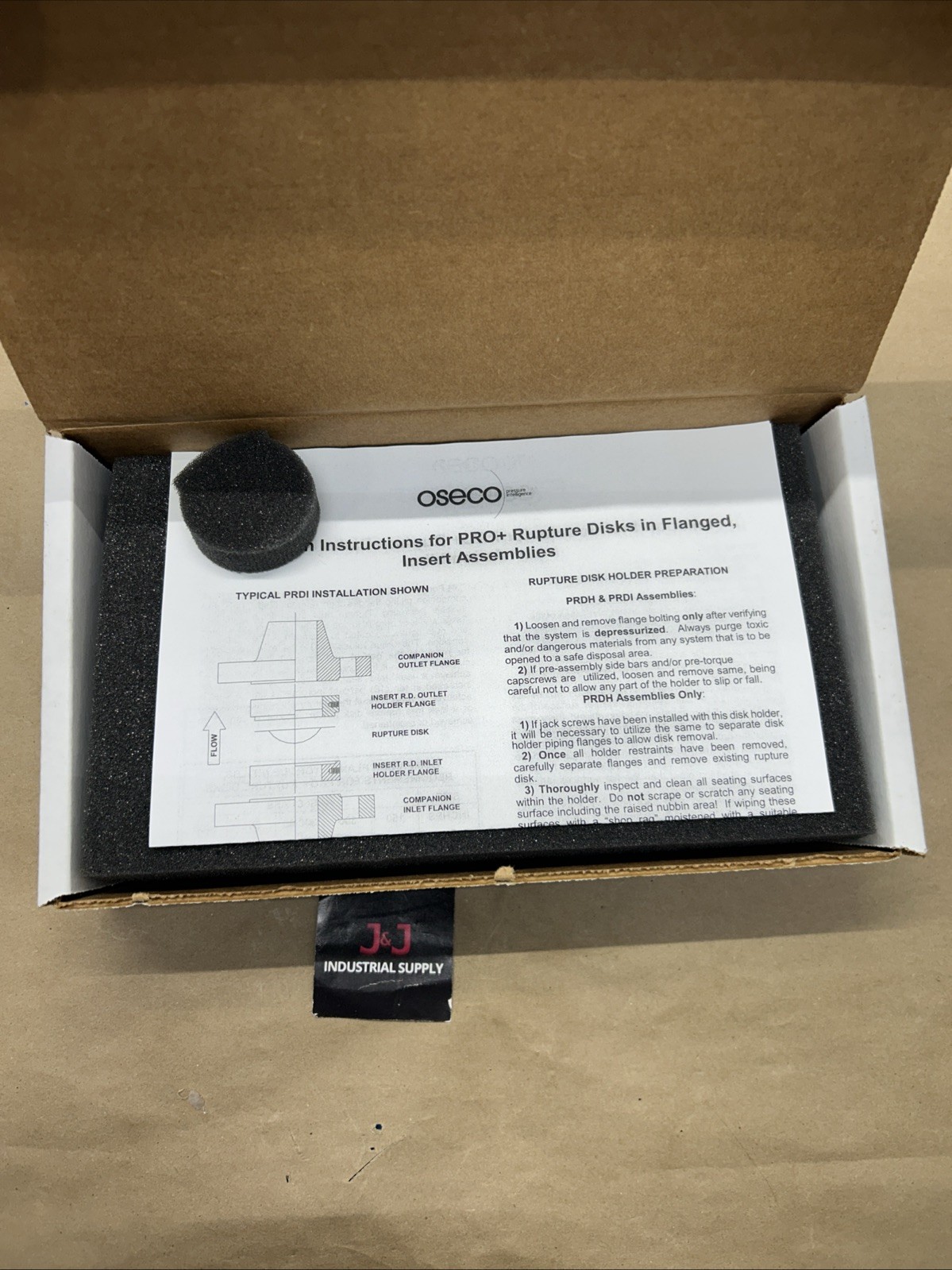 (2) Oseco PRO+KRGL 01-1394 316 SS/Precision Reverse Operating Rupture Discs NIB