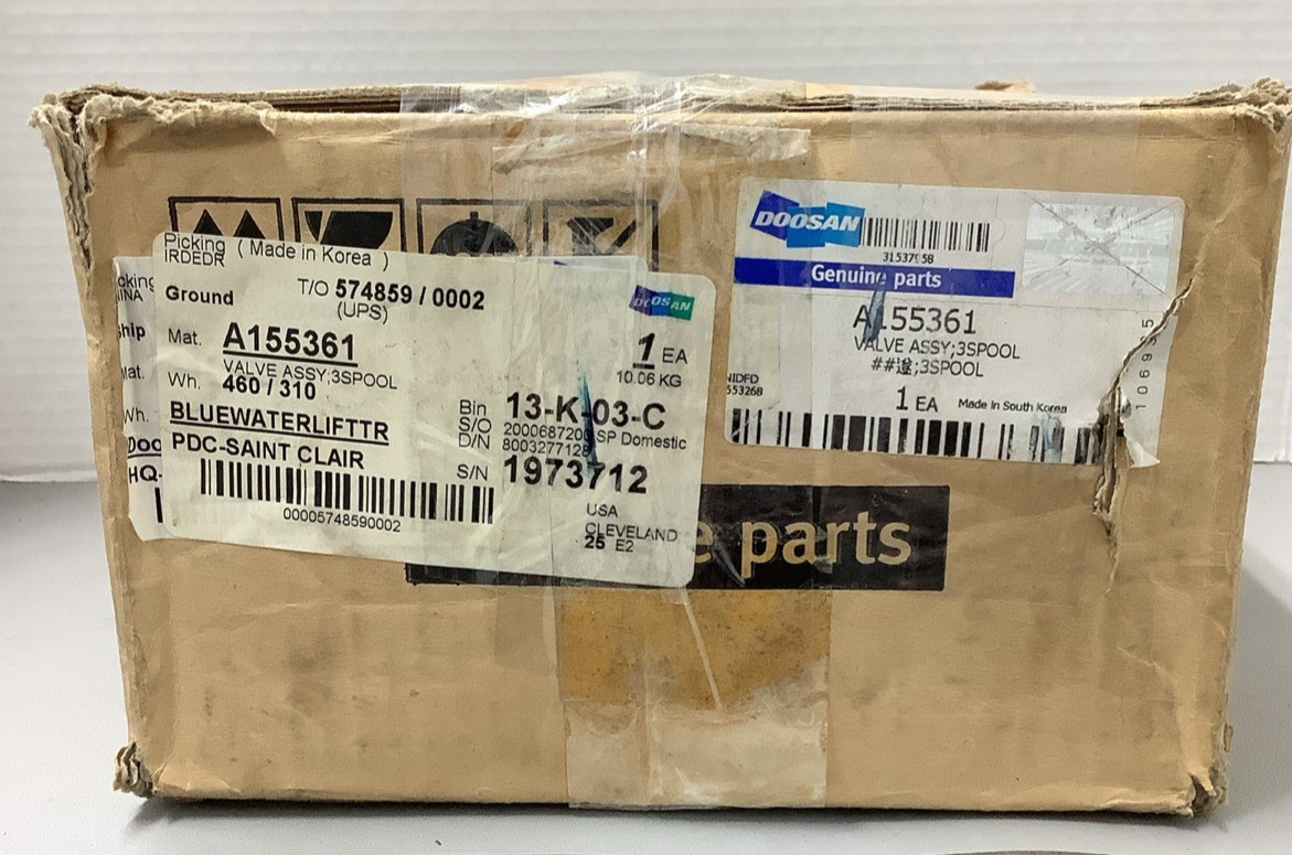 Doosan A155361 3-Spool Hydraulic Control Valve Assembly (r31)