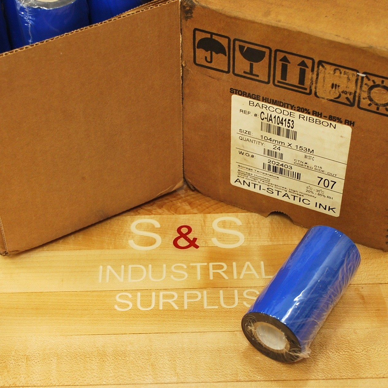 Barcode Ribbon 104mm x 153mm, C-IA104153 – Box of 24 – NEW