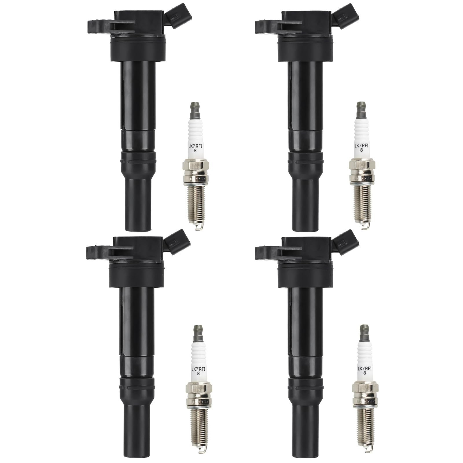 Ignition Coil Pack + Iridium Spark Plugs for Hyundai Tucson 2.0L V4 2014-2020…