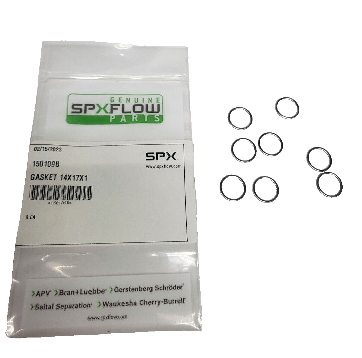 Lot of 8 SPX Flow 150109B Gasket 14x17x1