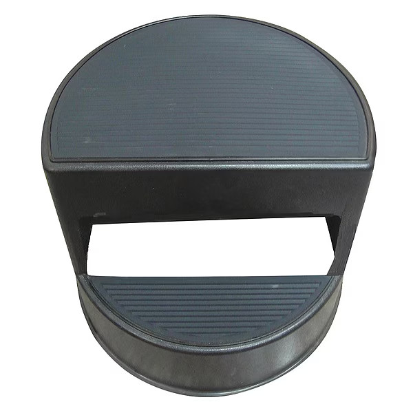 Round Office Stool, 2 Steps, 350 lb Load Capacity, 13 1/2 in Overall Height,