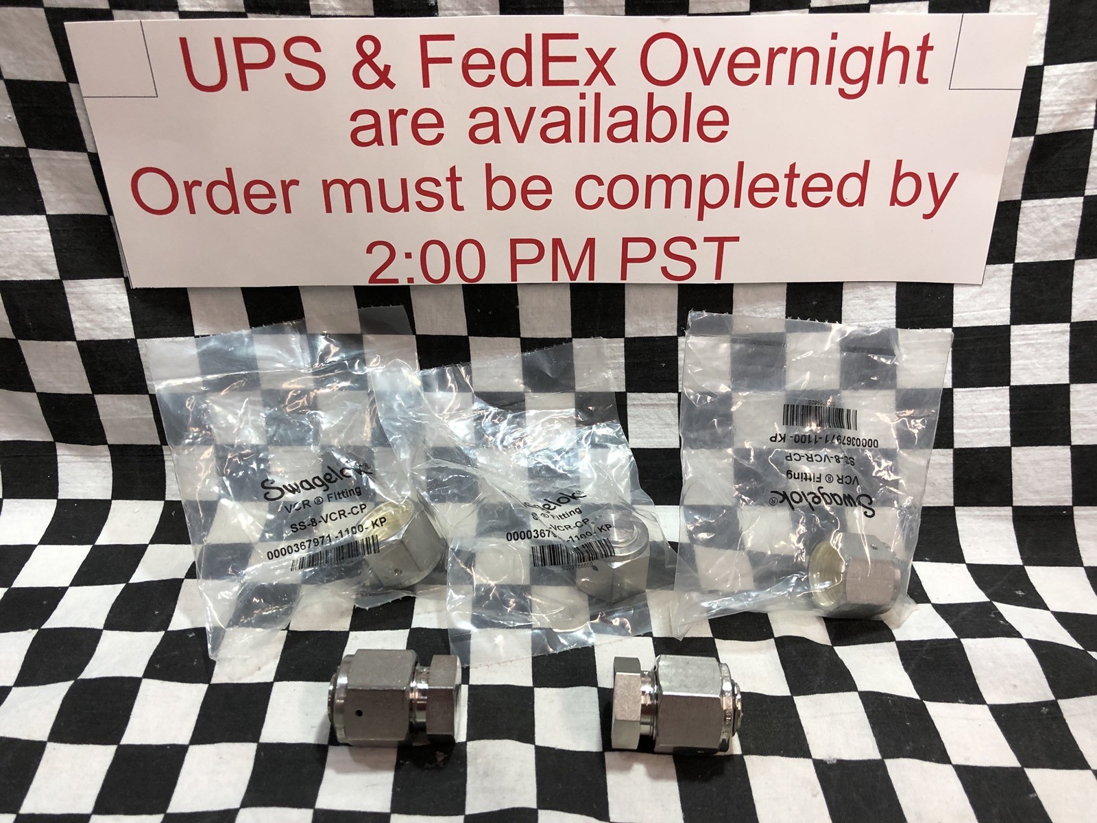 LOT OF 7, Swagelok VCR CAP & PLUG SS-8-VCR-CP & SS-8-VCR-C, Shipsameday#C43