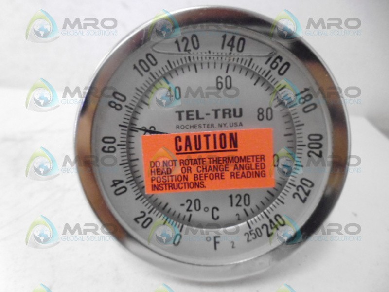 TEL-TRU AA37SR THERMOMETER 0-250FC RANGE 4” STEM NSMP
