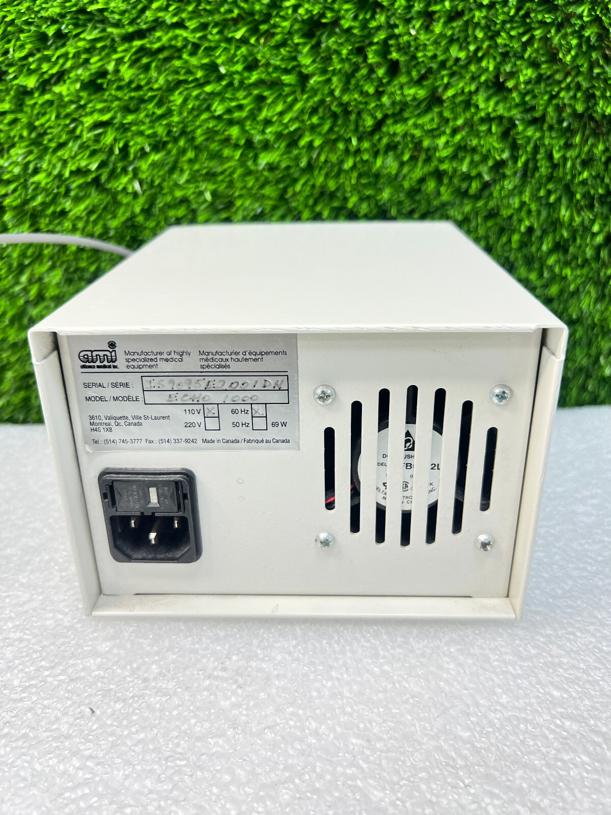 Alliance Medical Inc / AMI Echo 1000 110V 60HZ 6V/12V Input Medical Power Supply