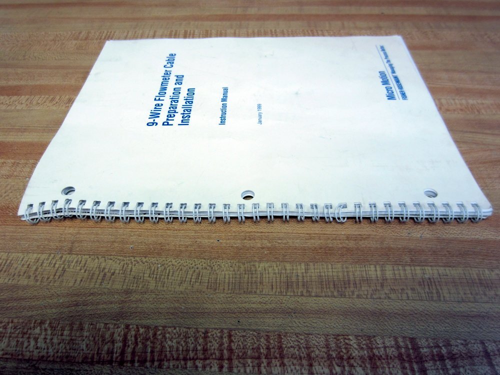 Micro Motion 1004398 9-Wire Flowmeter Cable Instruction Manual
