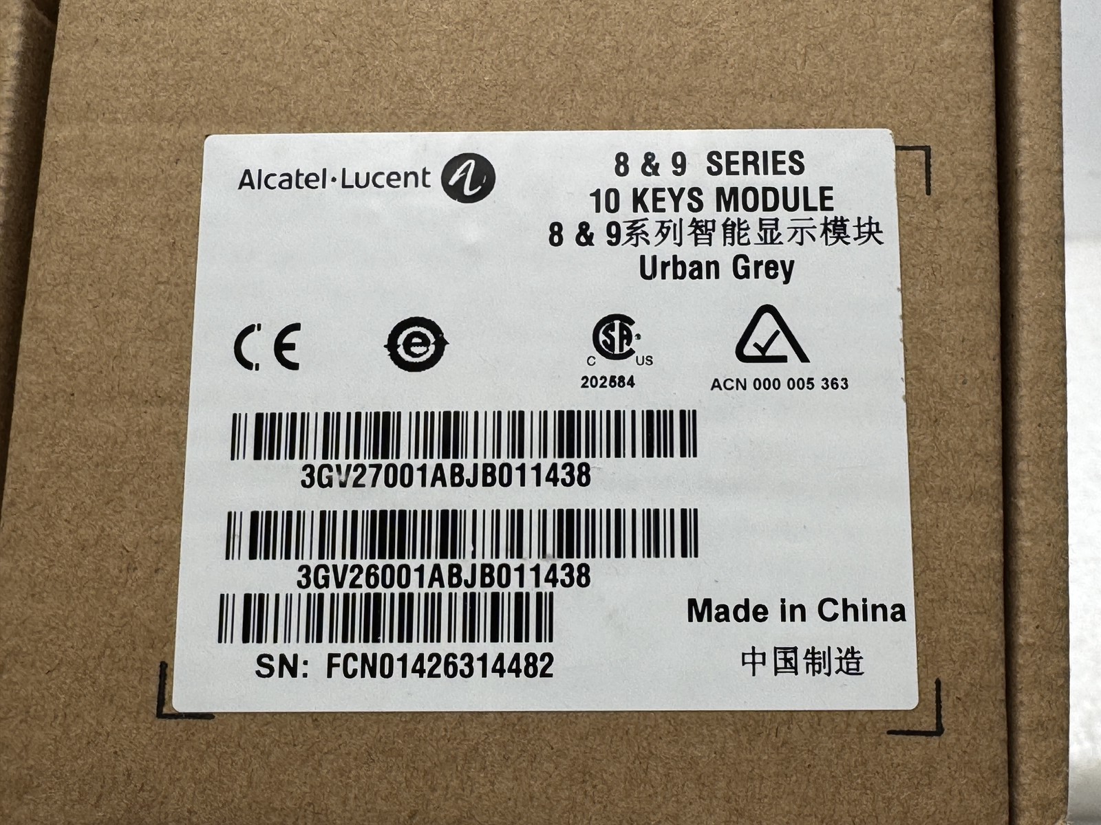 Alcatel-Lucent 3GV27001ABJB011438 8 & 9 Series Extension Module 10 Keys