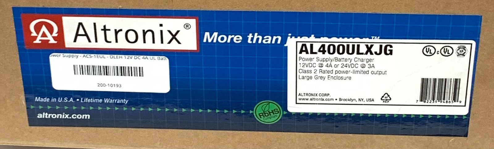 Altronix AL400ULXJG Power Supply/Battery Charger