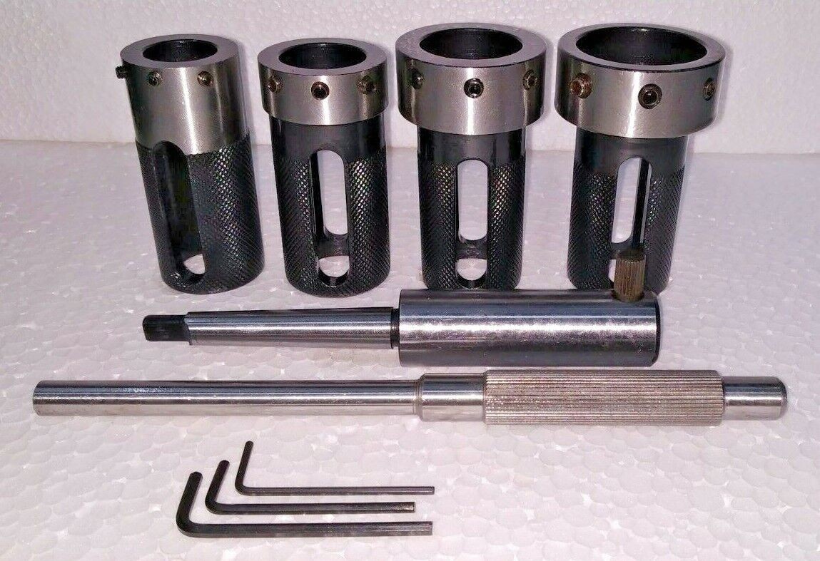 Lathe Tailstock Die Holder Set Of 4 Floating Type MT1 SHANK Holds Imperial Die @
