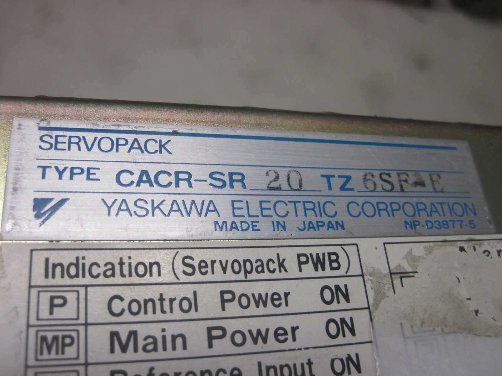 100% WARRANTY Yaskawa CACR-SR20TZ6SF-E Servo Drive CACR-SR20TZ0SF-E