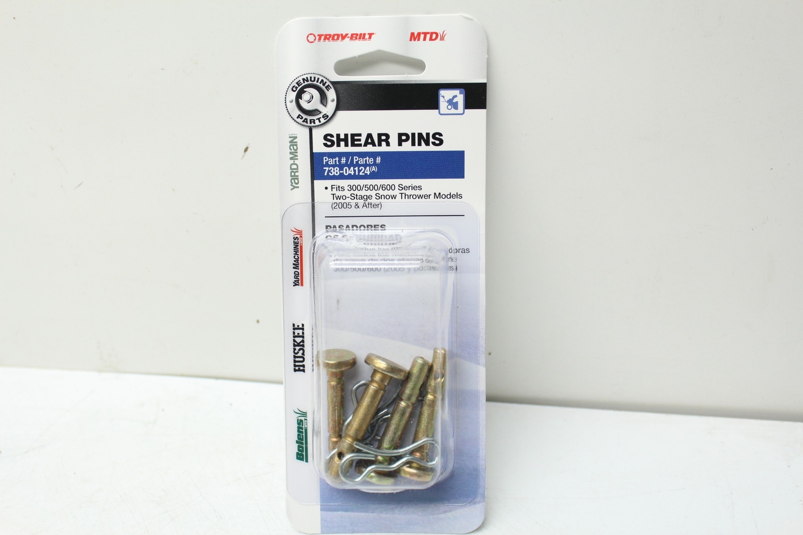 Genuine Parts 738-04124 Snow Thrower Shear Pins Lot of 4