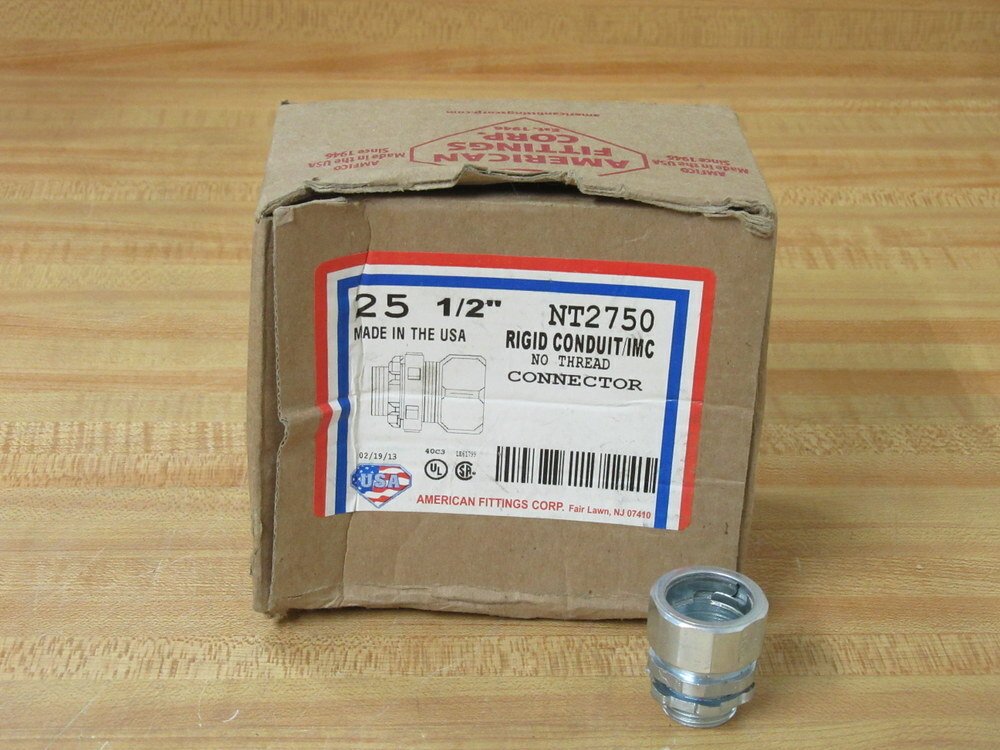 American Fittings NT2750 1/2″ Rigid Conduit/IMC Connector (Pack of 25)