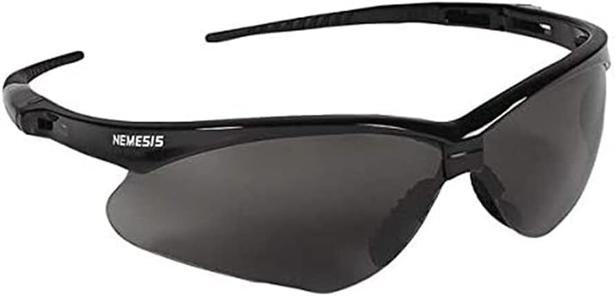KLEENGUARD 22475 Nemesis Safety Glasses Smoke Lens Black Frame
