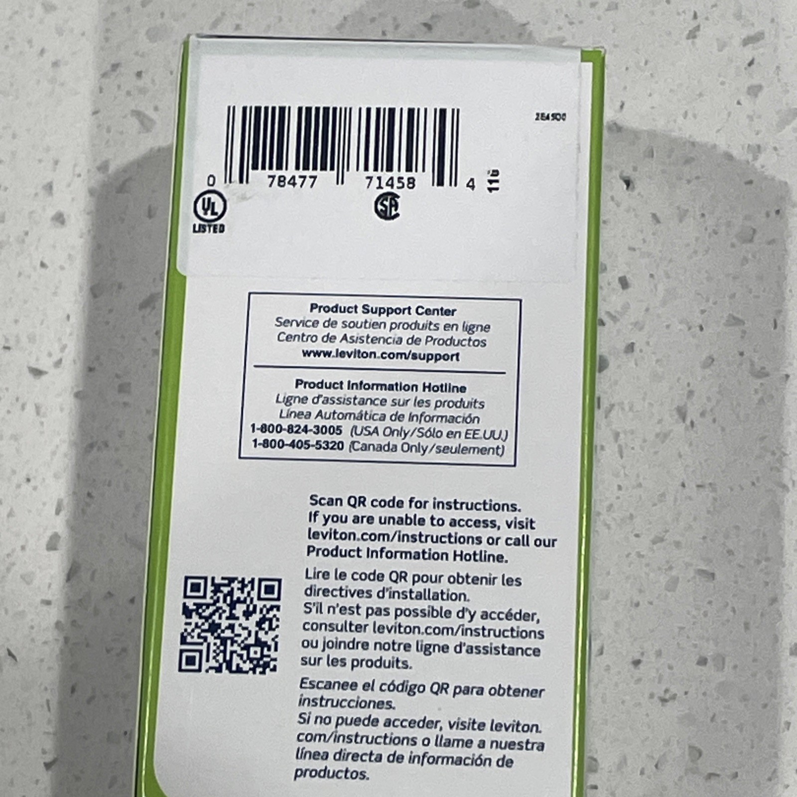 Leviton GFRBF-T Self-Test Blank Face GFCI Receptacle, 20A – 125V – Light Almond