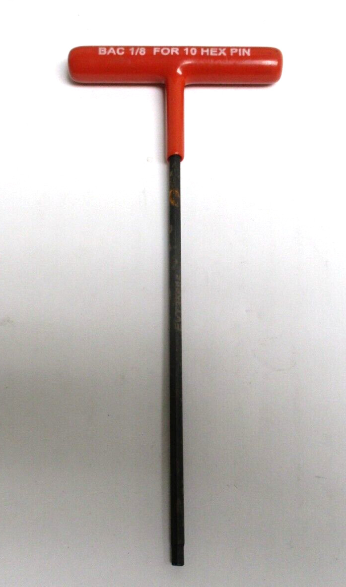 BAC , 1/8″ x 6″ , T-HANDLE ALLEN WRENCH , FOR 10 HEX PIN , LOT OF 20