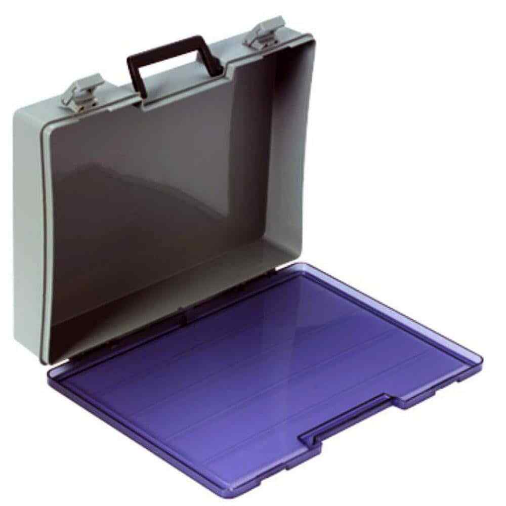 Flambeau 711-2 One-Compartment Gray Storage Box, 15-1/2″W x 2-1/2″H x 11-3/4″D