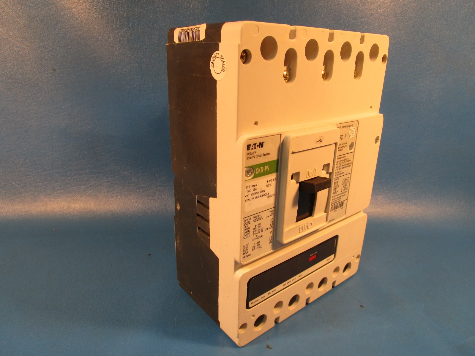 Eaton CKDPV4350W, Molded Case Breakers (MCCBs) K 4P 350A 1000V 50/60Hz 3Ph K
