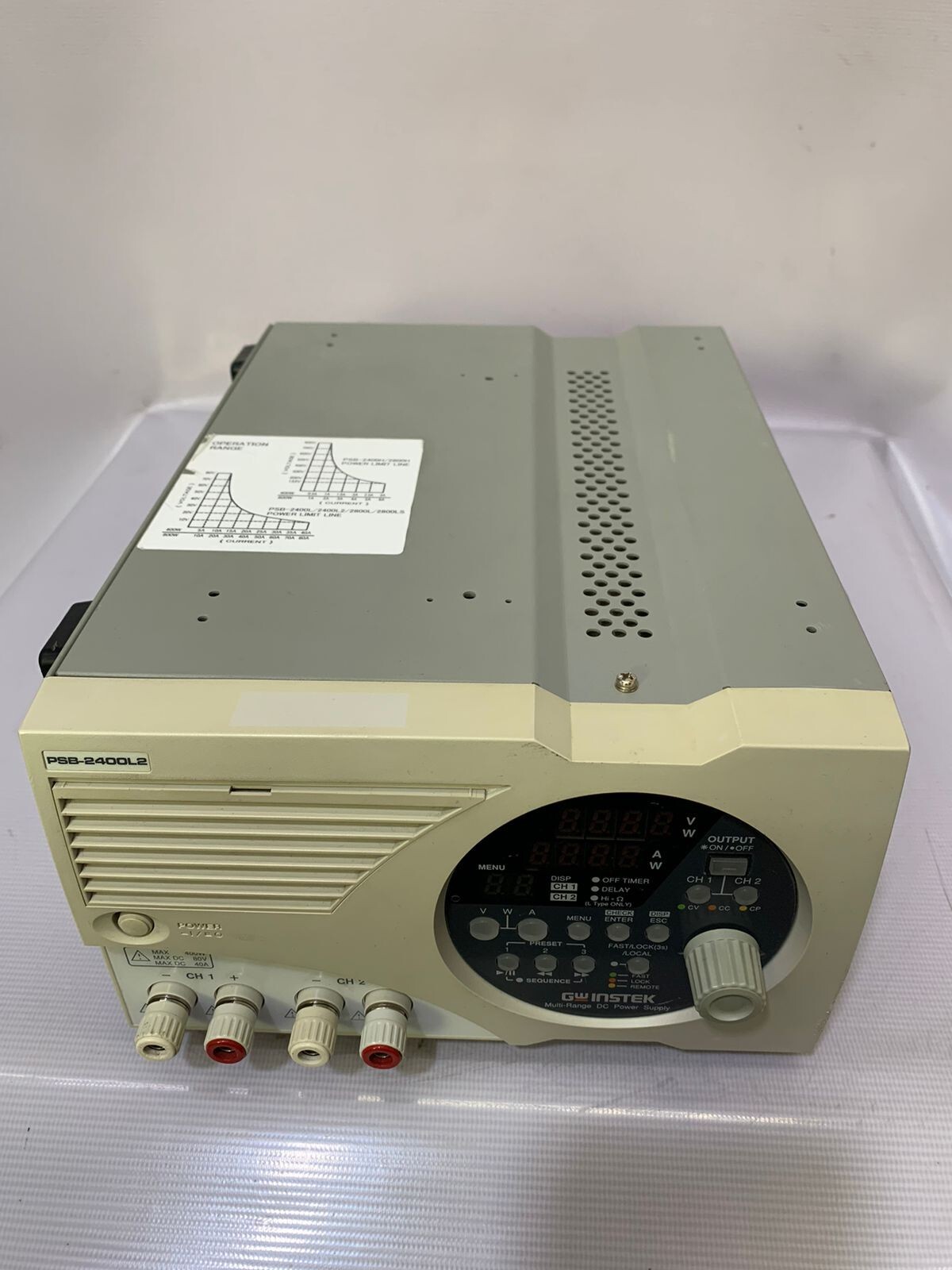 GW Instek / Multi-Range DC Power Supply / PSB-2400L2 / 400W, 80V-DC, 40A-DC