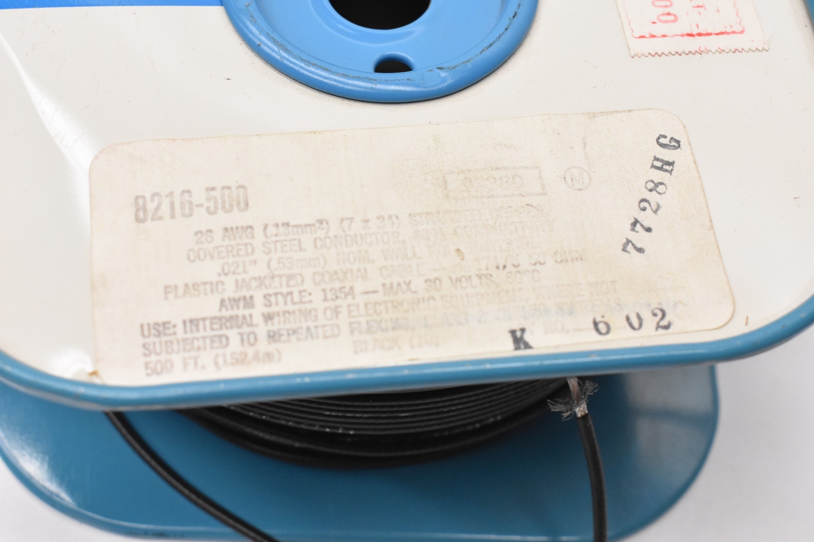 Belden 8216 Coaxial Cable 26AWG AWM Style 1354 100′ Per Sale
