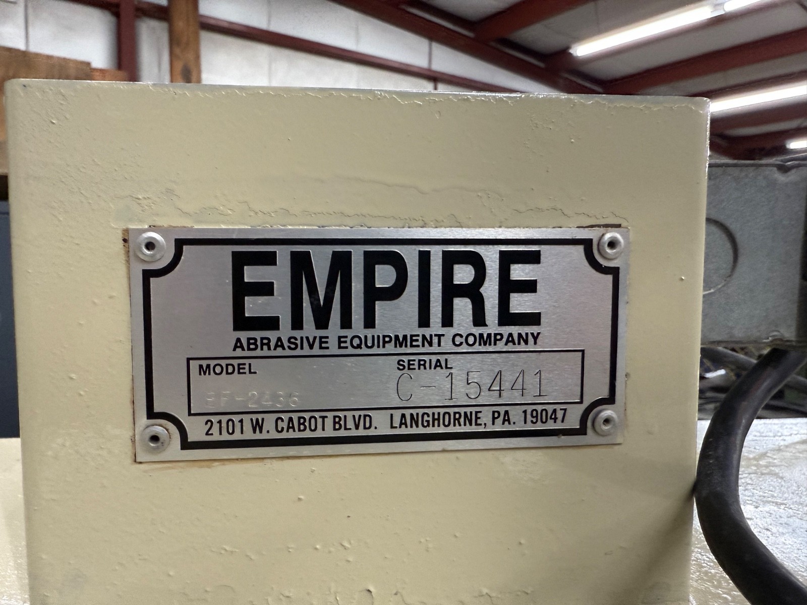Empire EF-2436, Sandblast w/ DUST COLLECTOR, 120 VOLTS BLAST CLEANER