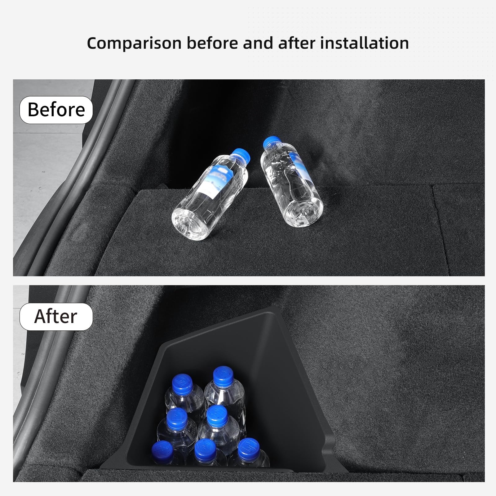 LUCKEASY Rear Trunk Storage Bins Fit for Tesla Model Y Juniper 2025 2026 Stan…