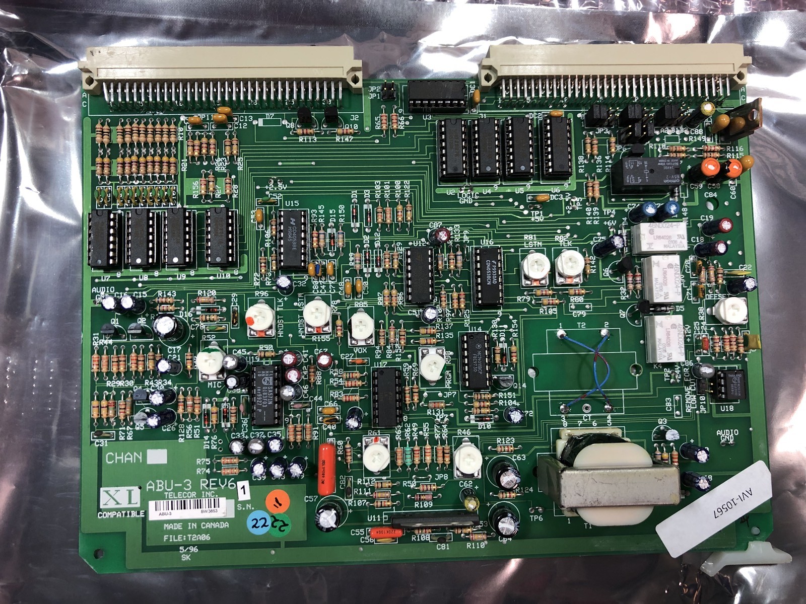 TELECOR AUDIO BUFFER BOARD CARD INTERCOM ABU-3, AVI-10567 SHIPSAMEDAY Box 11 “A”