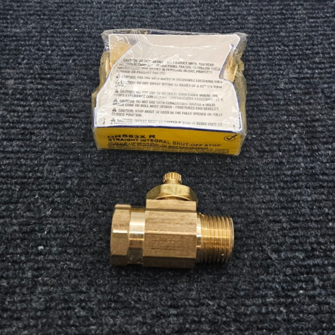 BrassCraft DRS83X R: 1/2 in. FIP x 1/2 in. MIP Integral Shut-Off Valve
