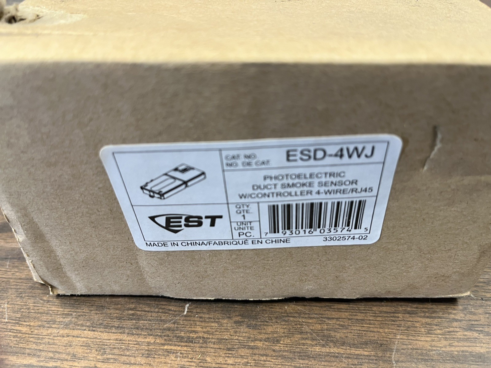 EST ESD-4WJ duct smoke sensor W/controller4 wire RJ45 unused