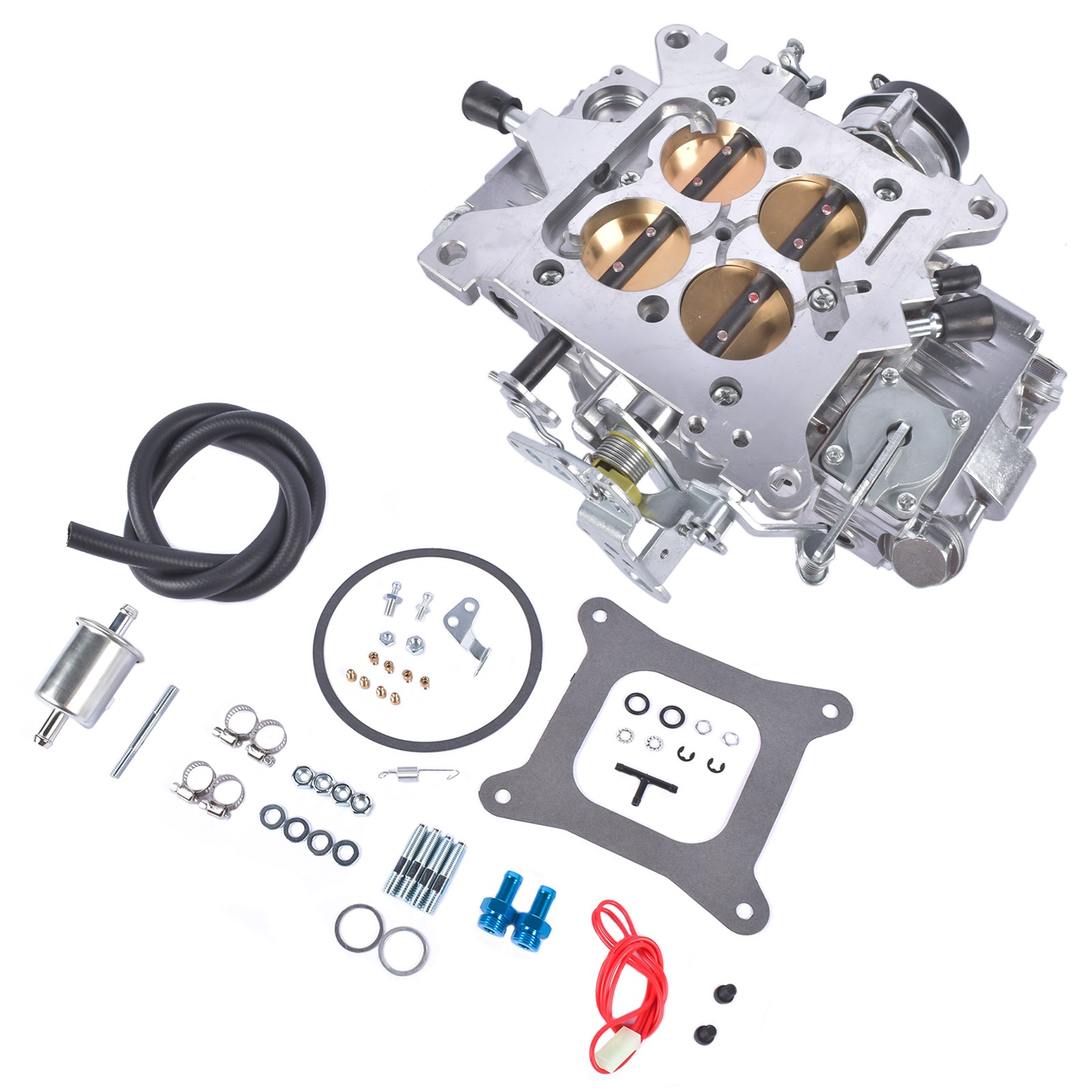 Carburetor 4-Barrel Square Bore 600 CFM Electric Choke Aluminum Fits for Holley