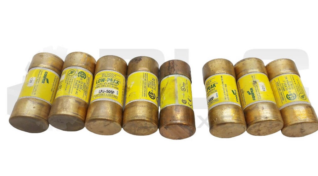 LOT OF 8 BUSSMAN LPJ-50SP DUAL ELEMENT TIME DELAY FUSE 50A TYPE D