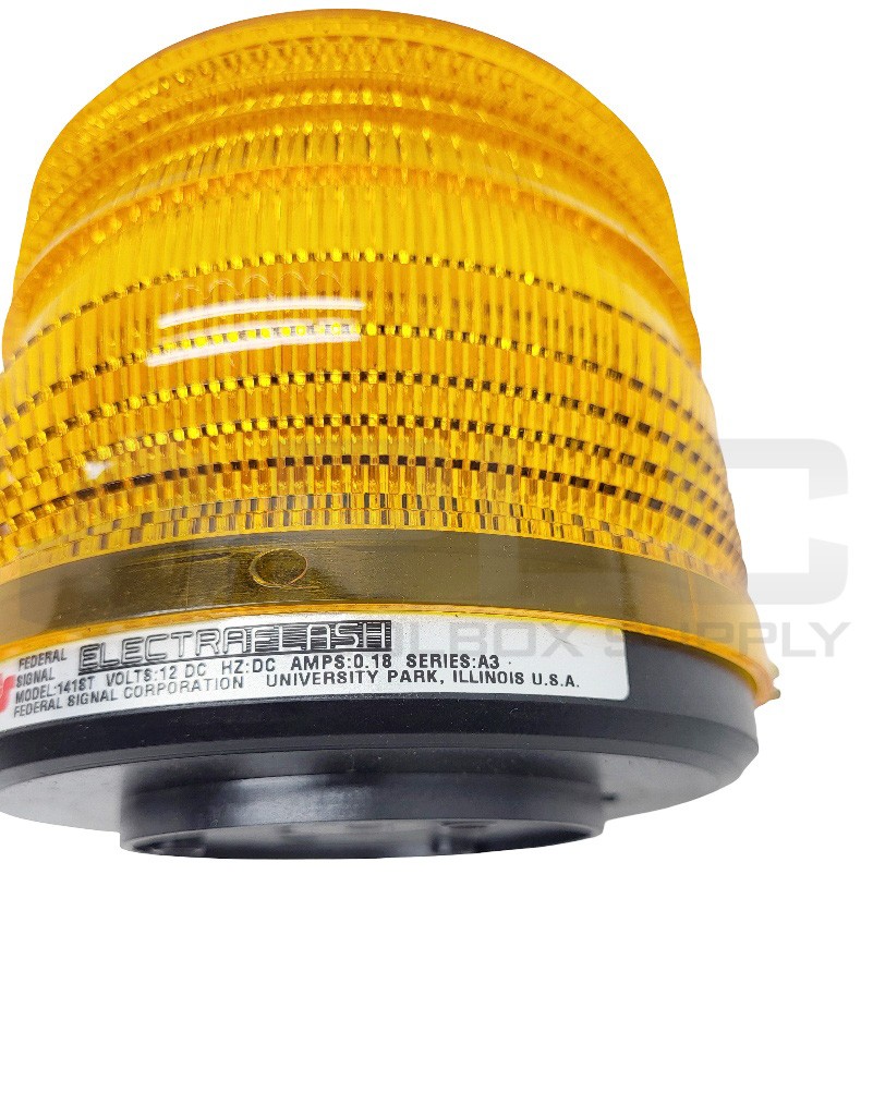 NEW FEDERAL SIGNAL 141ST /A3 ELECTRAFLASH AMBER STROBE LIGHT 12DC 0.18A