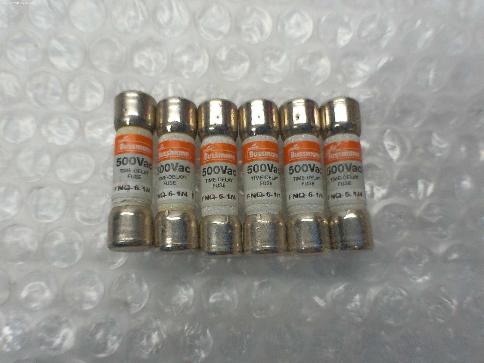 BUSSMANN FNQ-6-1/4 FUSE LOT OF 6 NSNP