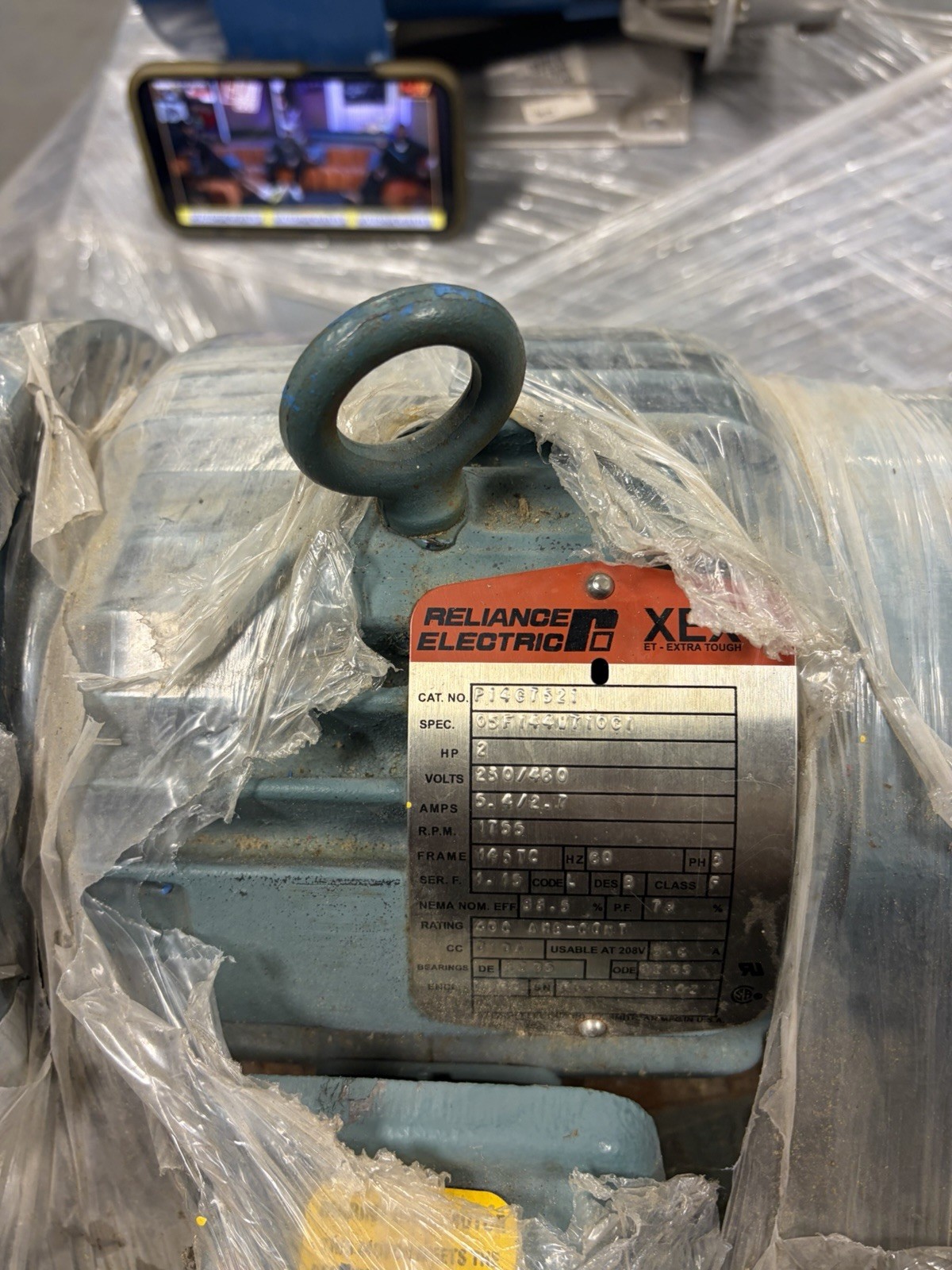 NEW RELIANCE ELECTRIC P14G7521N MOTOR 2HP 230/460V 5.4A/2.7 1755RPM
