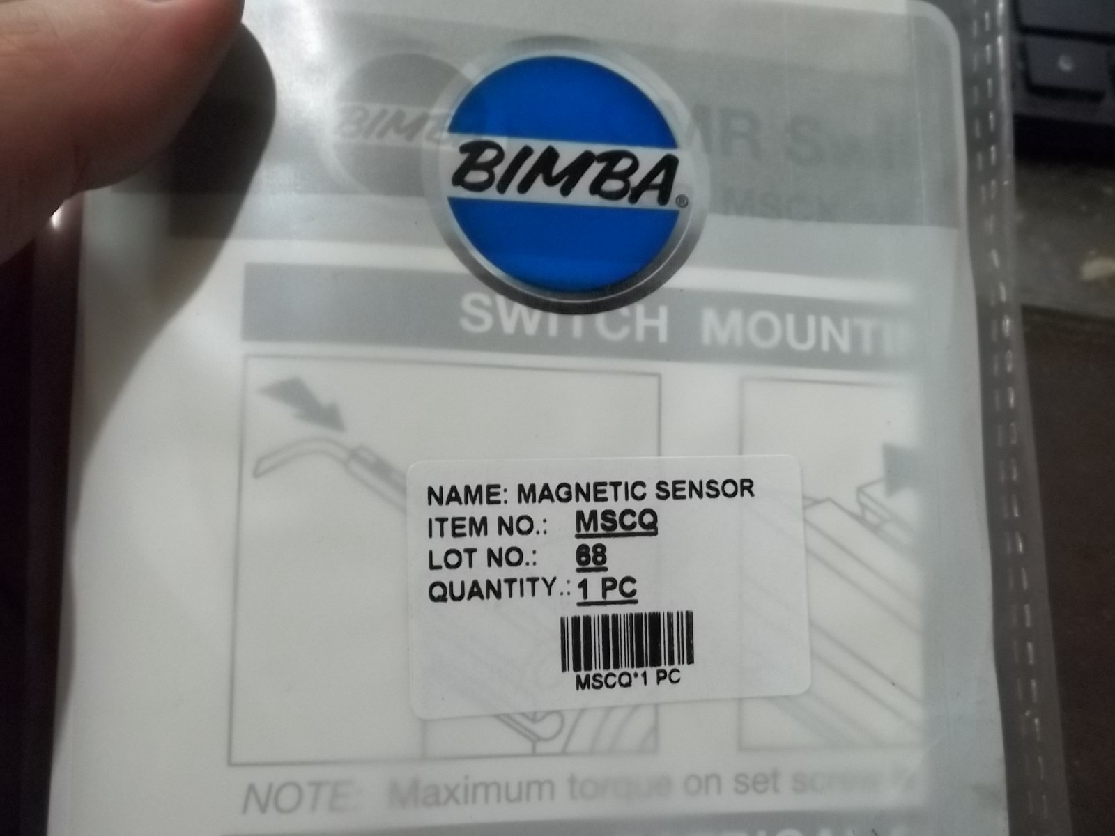 NEW IN PKG BIMBA MSCQ MAGNETIC REED SWITCH STRAIGHT ROUND (179-4)