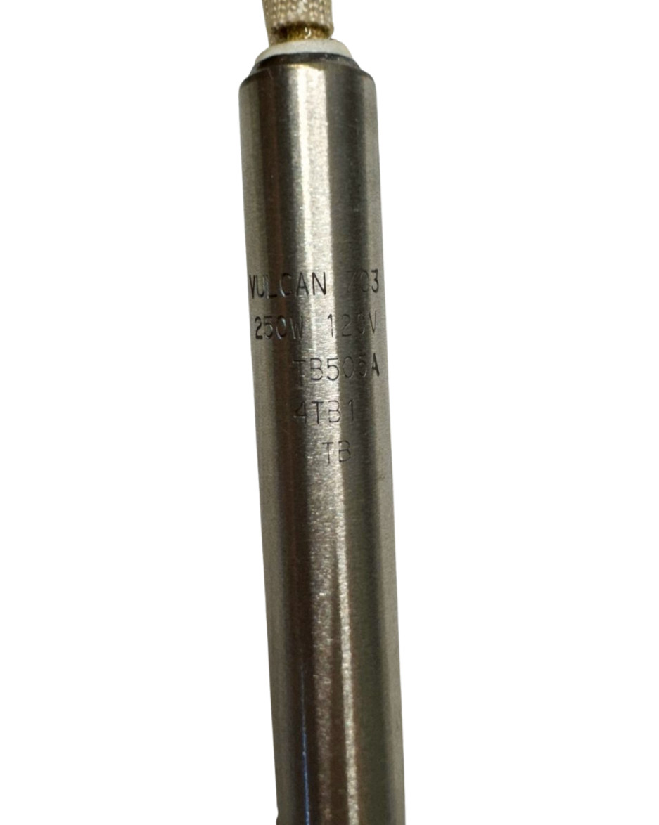 Vulcan TB505A Swaged Cartridge Heater, 250W, 120V, 3HR88, 4TB1, F08/0100/060013
