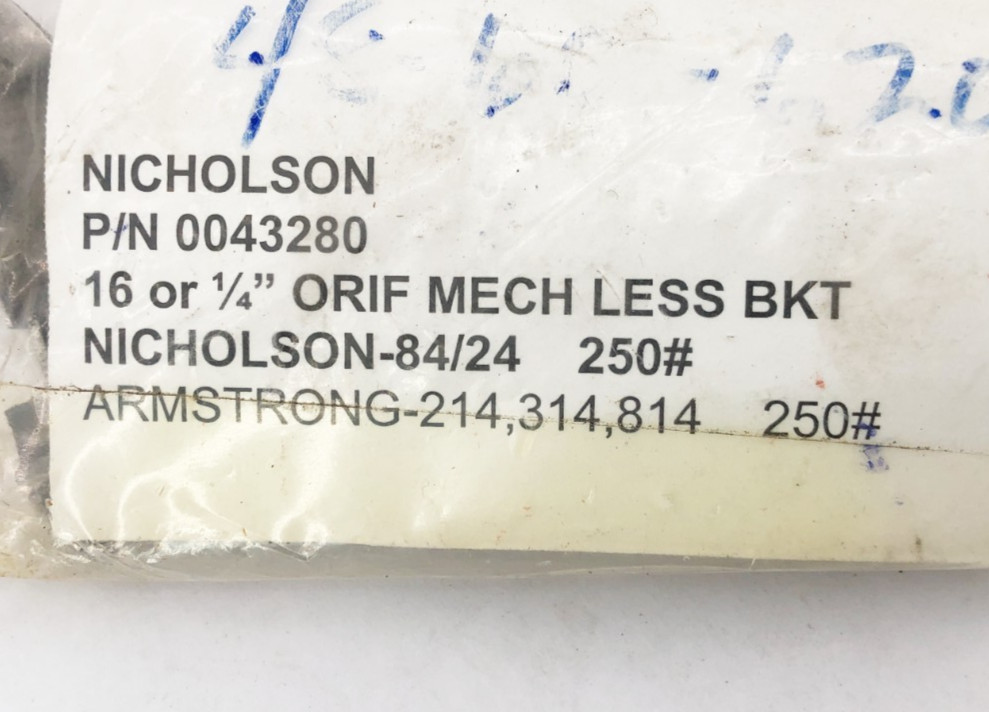 New Spence Nicholson 0043280 Repair Kit 16 or 1/4″ ORIF MECH LESS BKT