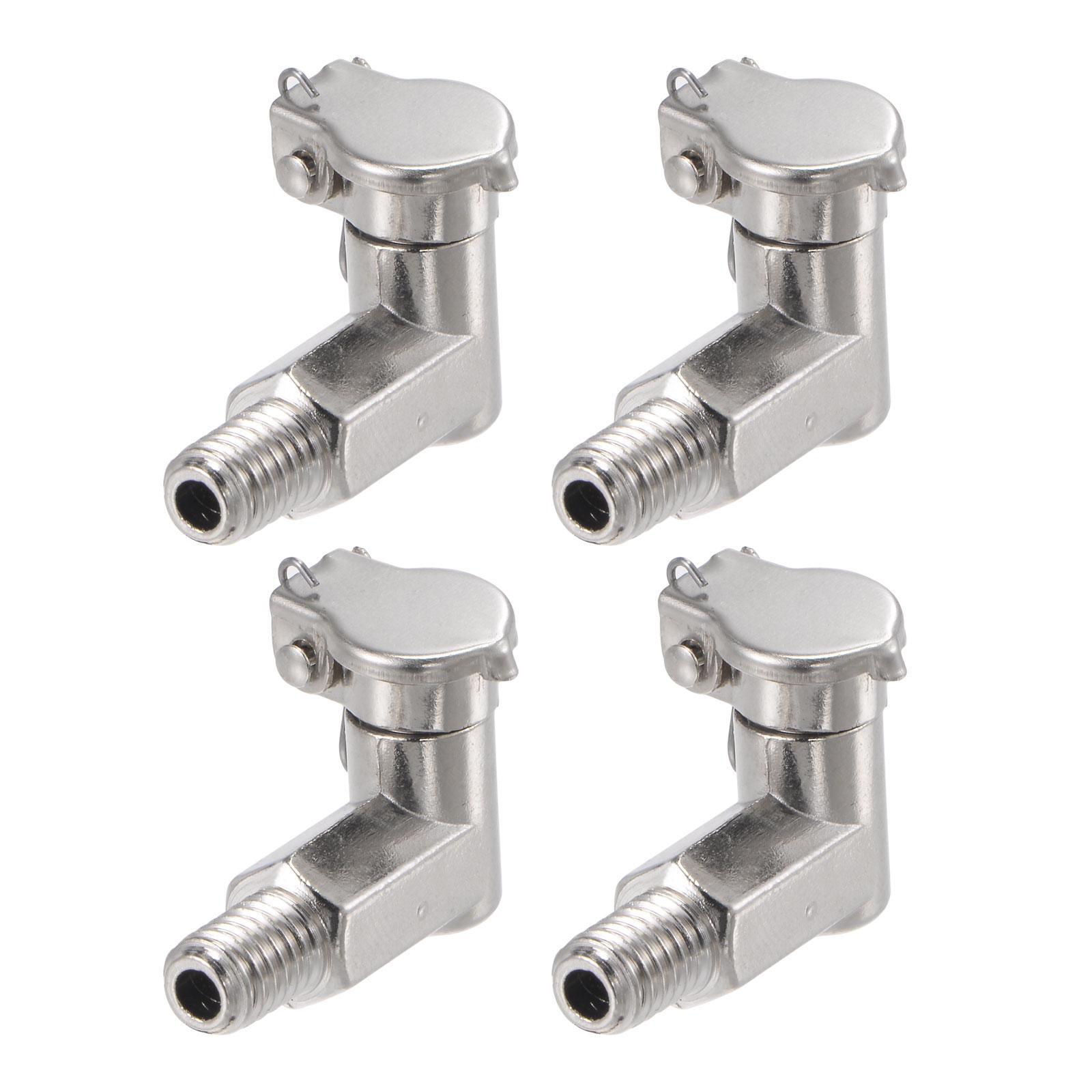 4 x Grease Oil Cup Spring Cap M6x1 L-Shaped Male Thread Carbon Steel Lubricator