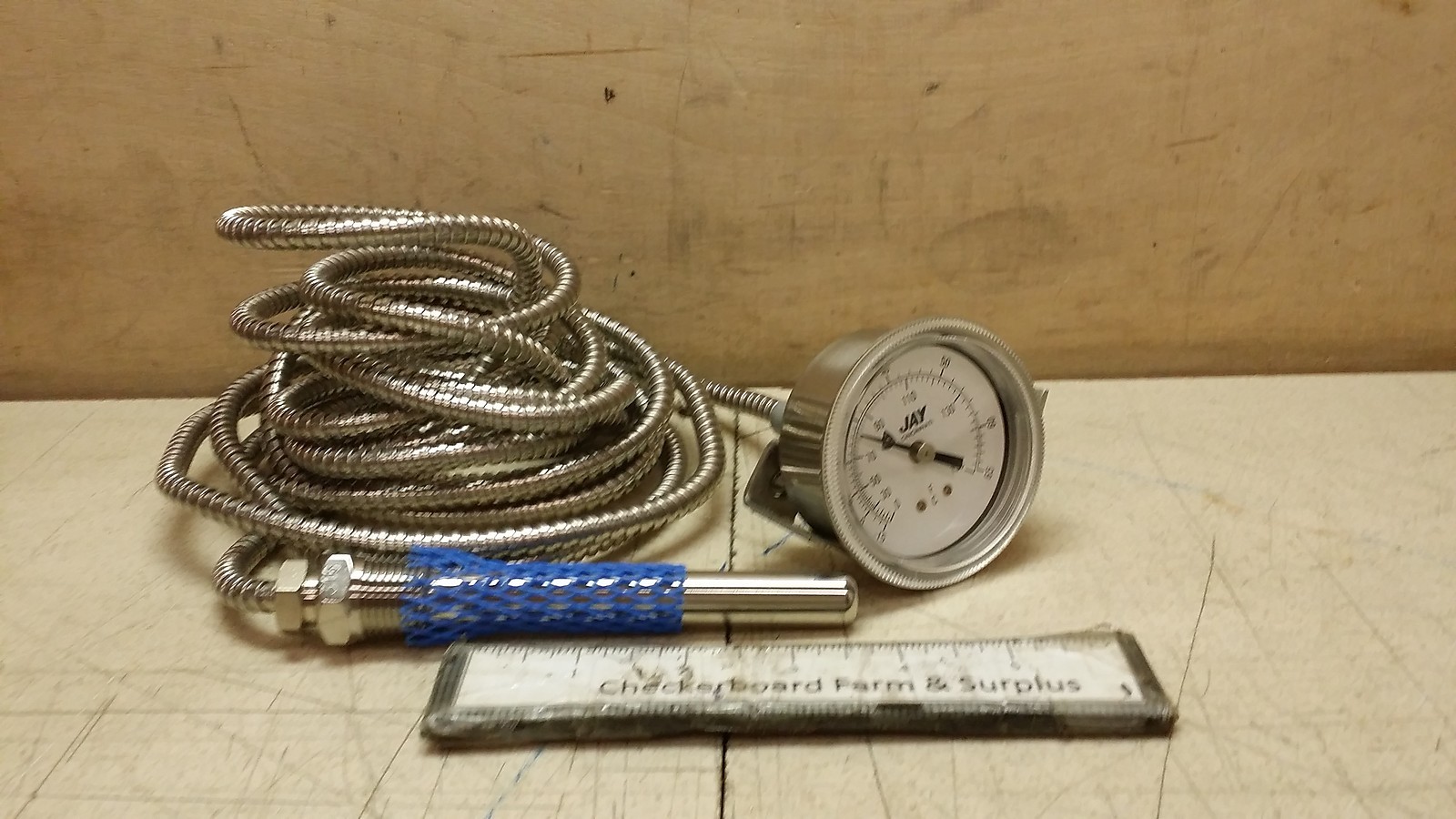 NOS Temperature Gauge Gage Capillary Tube & Bulb 25U-1-8-2-7 17′ 6685011873815