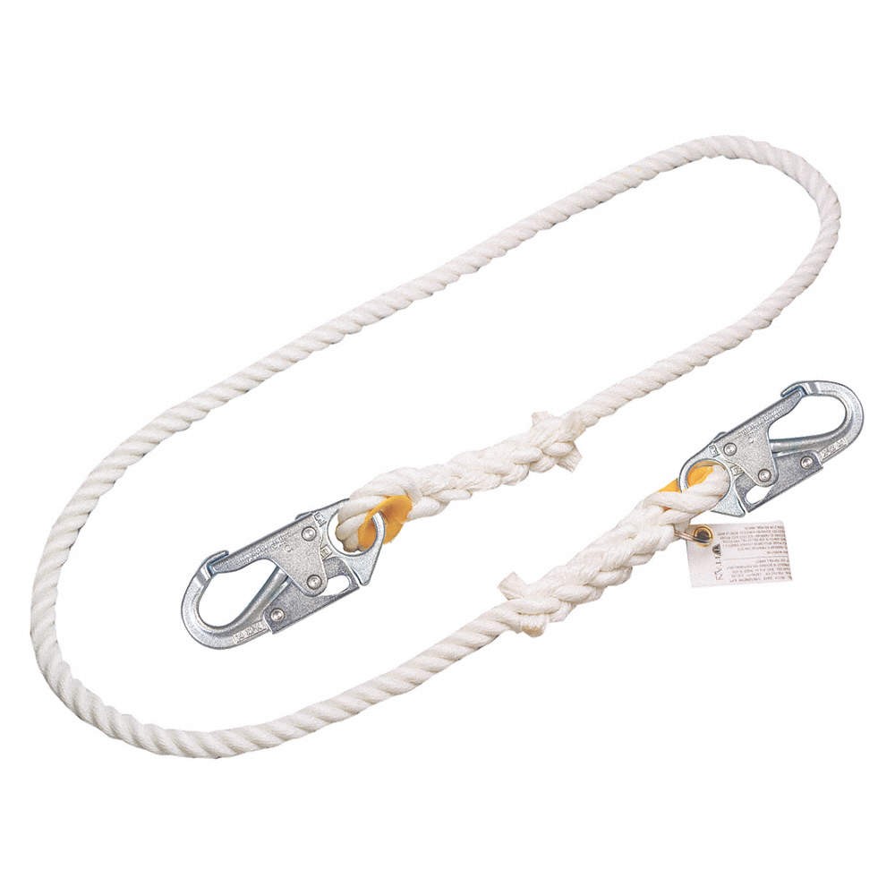 HONEYWELL MILLER T9111R-Z7/6FTWH Positioning Lanyard,White,Fixed 52EH11