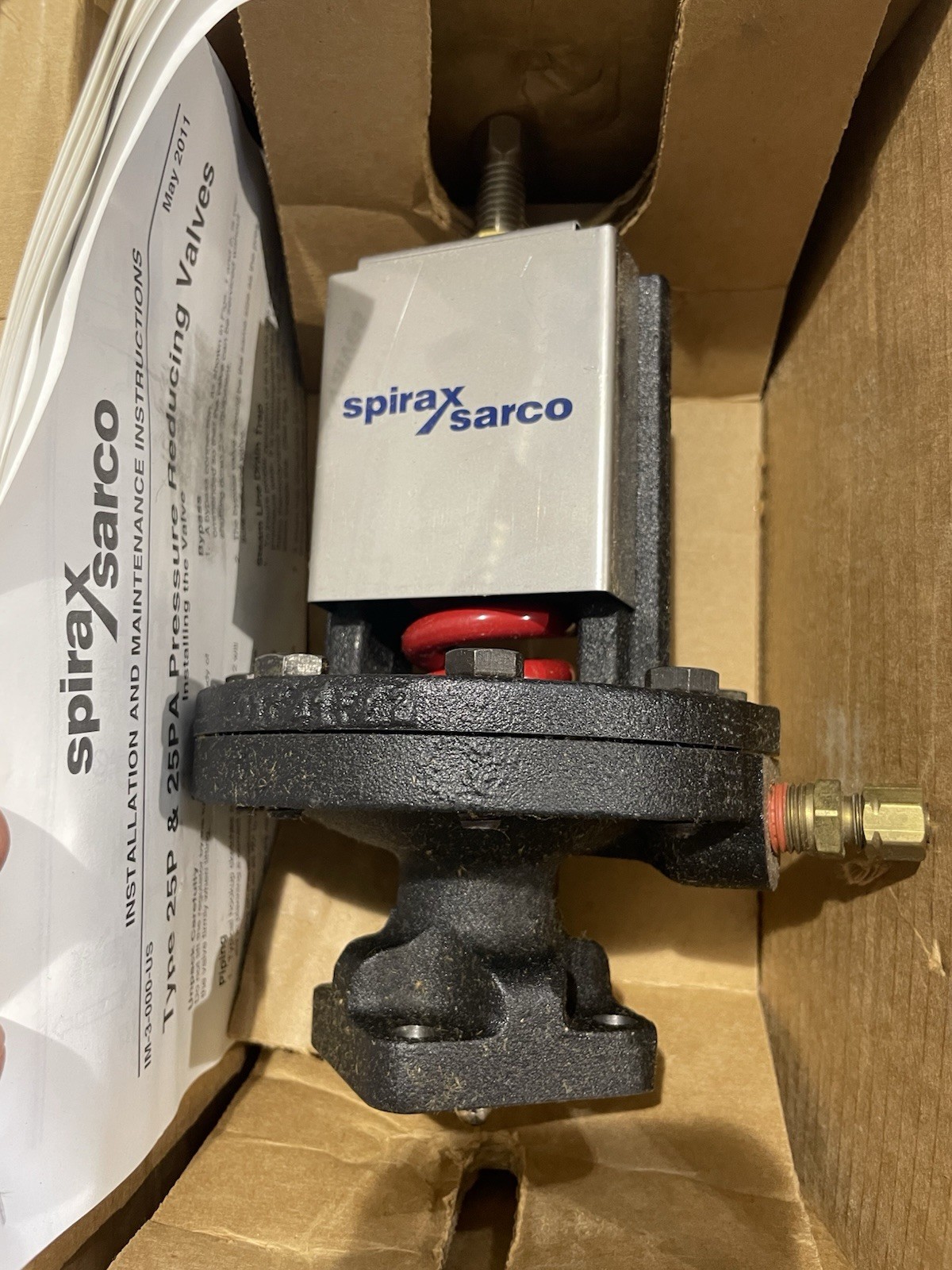 Spirax Sarco 59608, 25P Pressure Pilot, Cast Iron, Red Spring, 80 to 250 psi