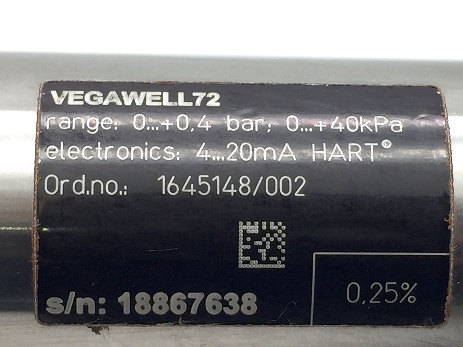 Vega Vegawell 72 Transmitter 4-20mA HART Pt100 WELL72 XXA4AKD1CHX