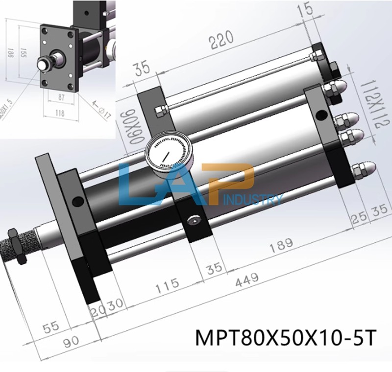 1PCS New For pressure cylinder MPT80X50X10-5T