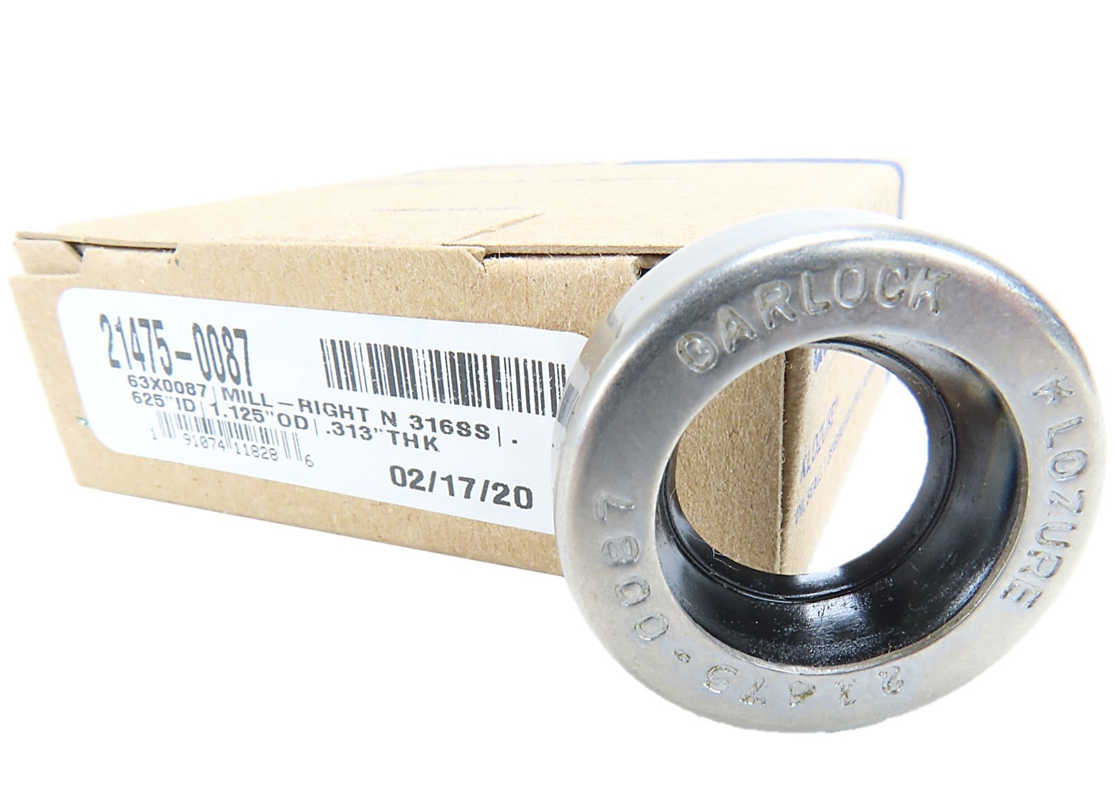Garlock 21475-0087 63X0087 Mill-Right N 316SS 0.625″ x1.125″ x 0.313″ NEW IN BOX
