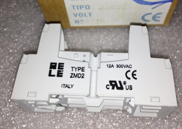 Lot Of 10, Italiana ReleRELAY BASE 2-POLE, ZMD, SHIPSAMEDAY #1542a10