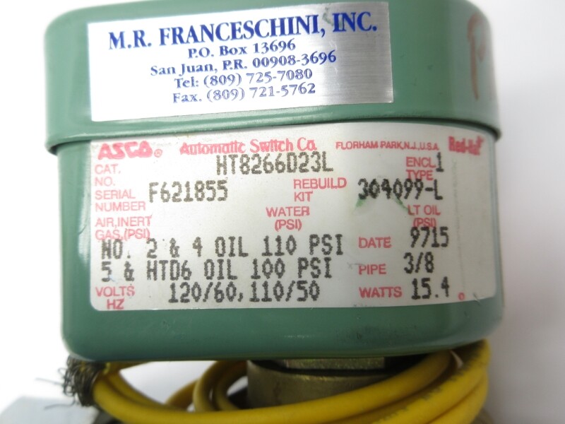 ASCO HT8266D23L 110/120V 110PSI 3/8″ NSNP