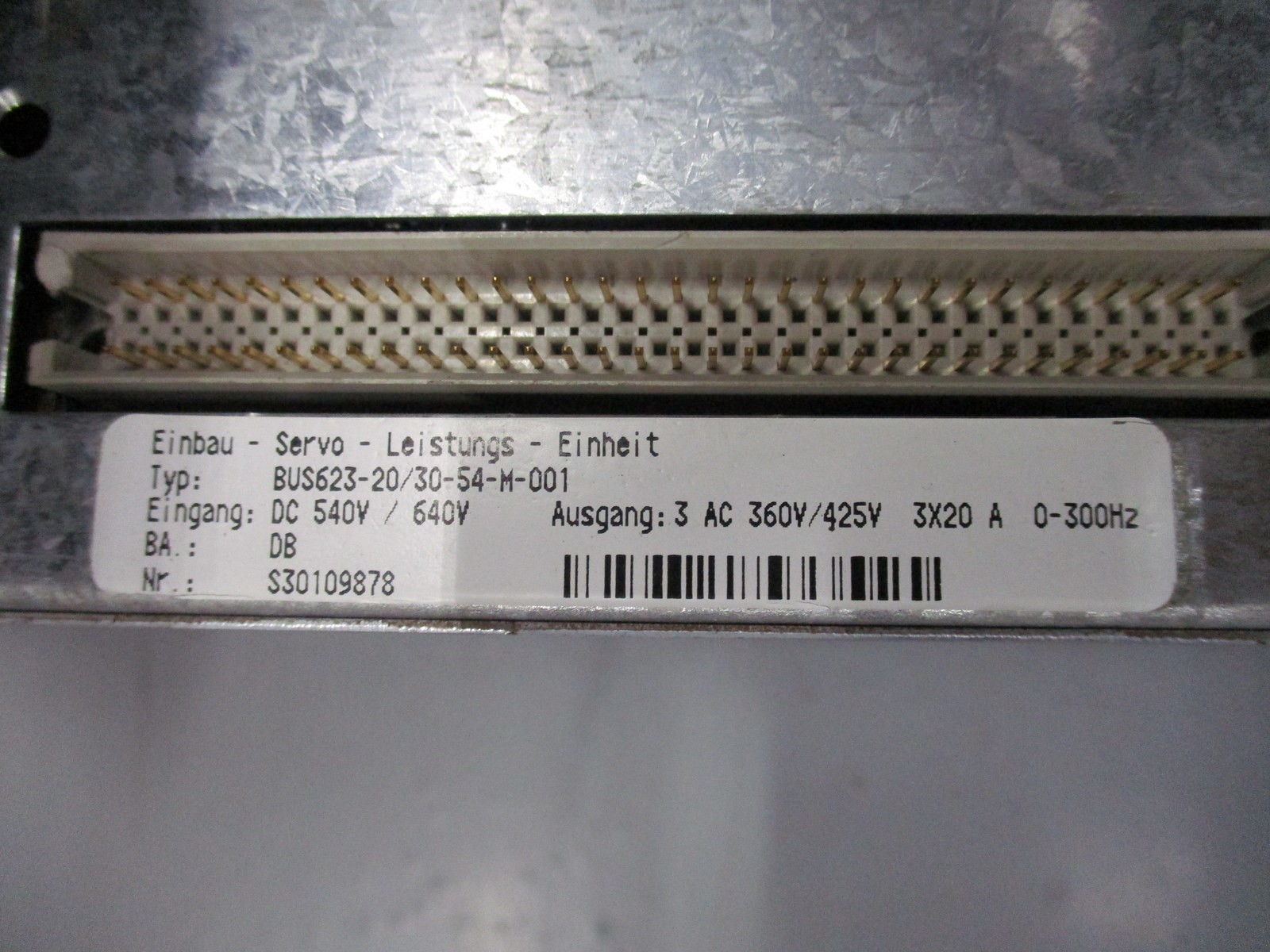Baumuller BUS623-20/30-54-M-001 Servo Drive BUS623203054M001