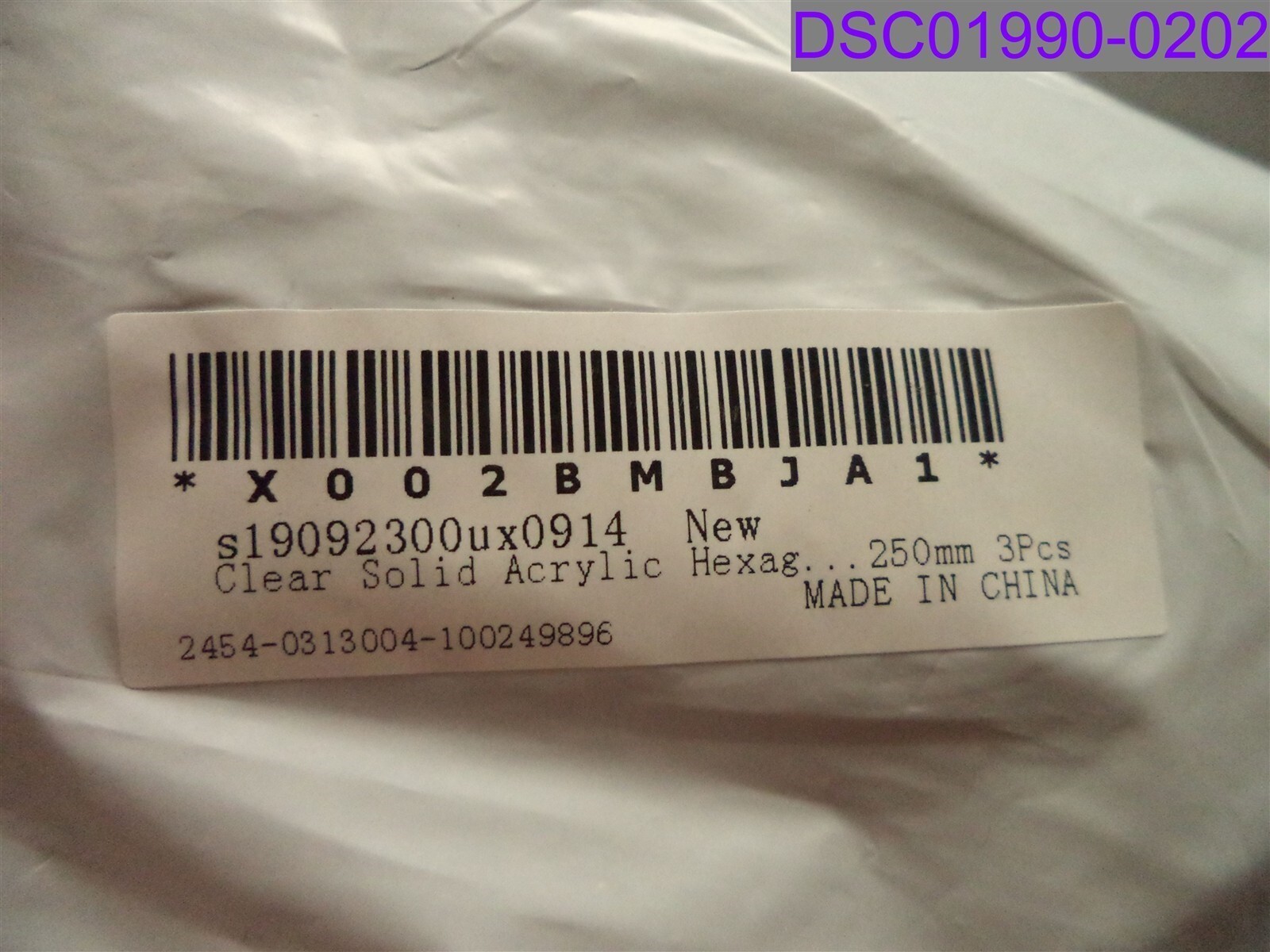 Qty = 6 (2 Packs of 3): uxcell Clear Solid Acrylic Hexagon Rod 250mm