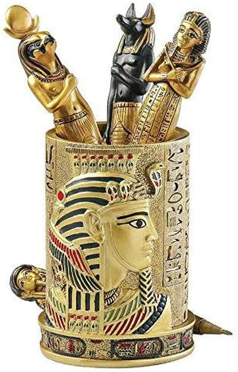 QL1244 Egyptian Pharaoh Pen Vessel,Full Color
